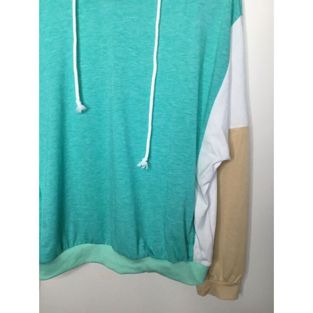 C+D+M Sweat Shirt Women’s Large Oversized Hoodie Colorblock Cotton‎ Streetwear - Picture 5 of 7